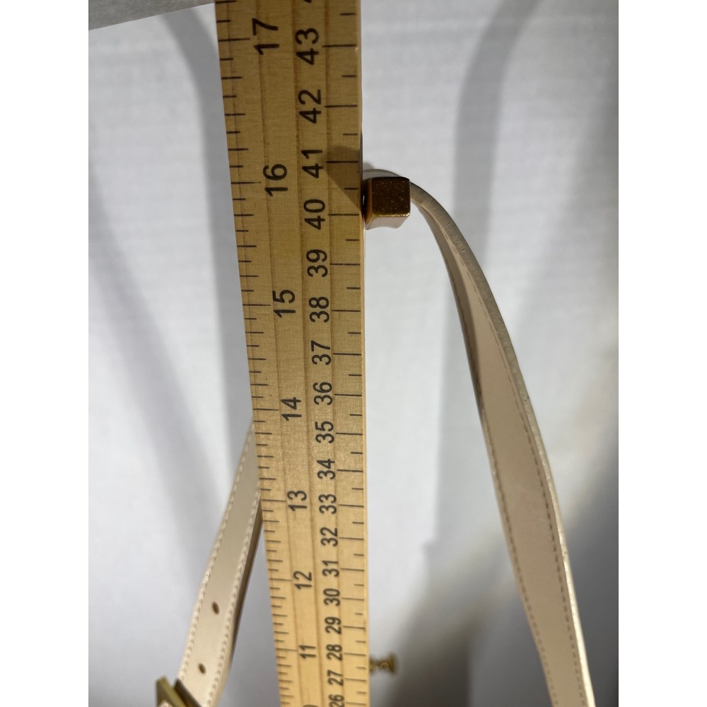 Etienne Aigner Shoulder Bag Women Medium Cream Straw Leather Logo Vintage Summer - Picture 11 of 16